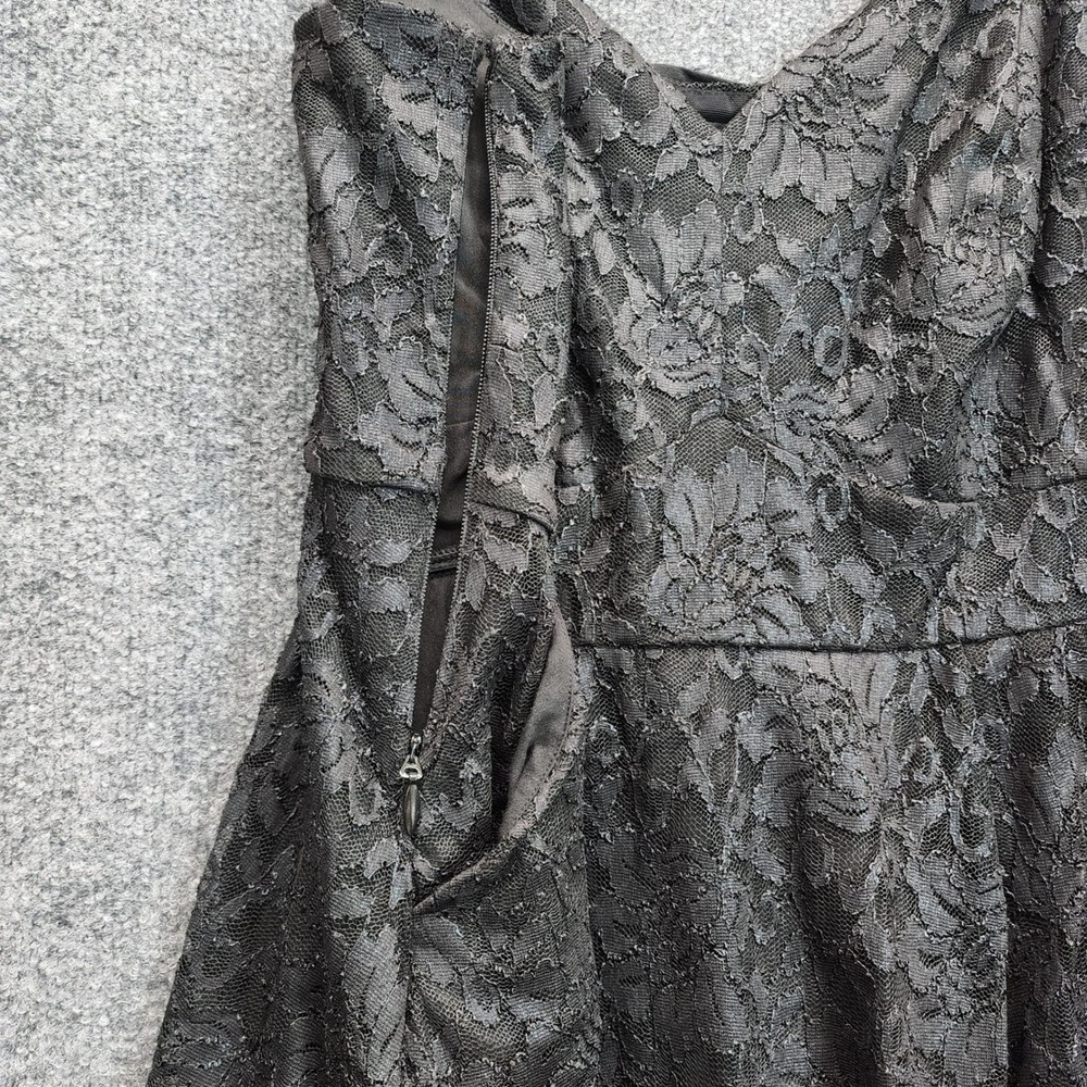 Torrid Womens Black Floral Lace Gothic Whimsigoth Fit Flare Party Dress Size 14 - Picture 5 of 11